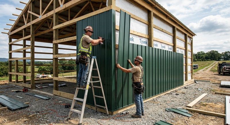 Metal Barn Siding Installation in Dickson County, TN