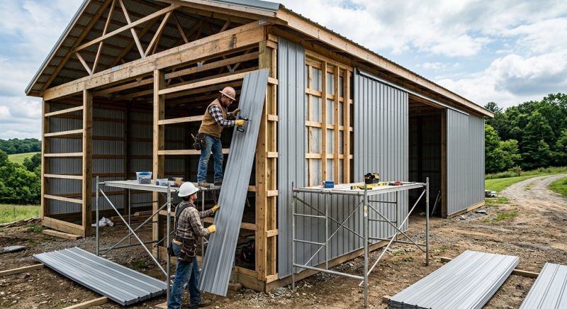Metal Barn Siding Installation in Dickson County, TN