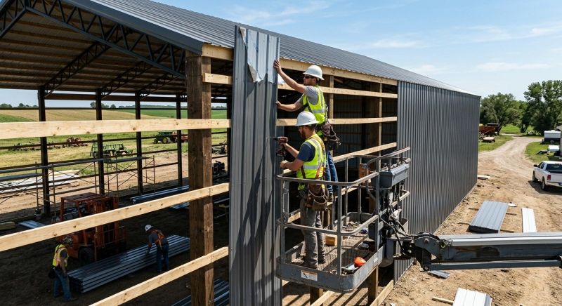 Pole Barn Siding Installation in Dickson County, TN